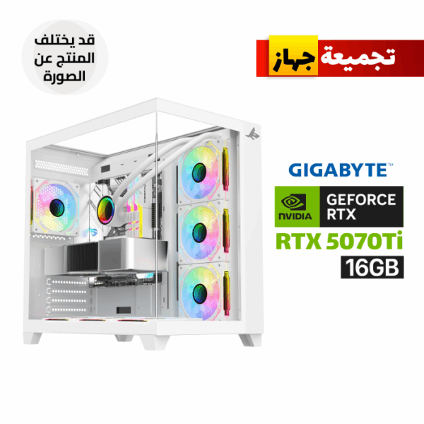 Gaming PC i7-14700K with RTX 5070 Ti AERO White – SharX GX700 Case – AX Store Kuwait