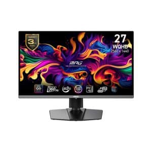 MSI MPG 271QRX QD-OLED 27-Inch Gaming Monitor - WQHD 360Hz - HDMI 2.1 - USB-C 90W
