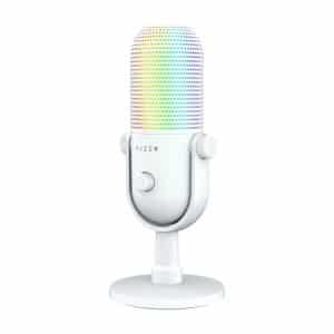 Razer Seiren V3 Chroma RGB USB Microphone - Tap-to-Mute - Mercury White