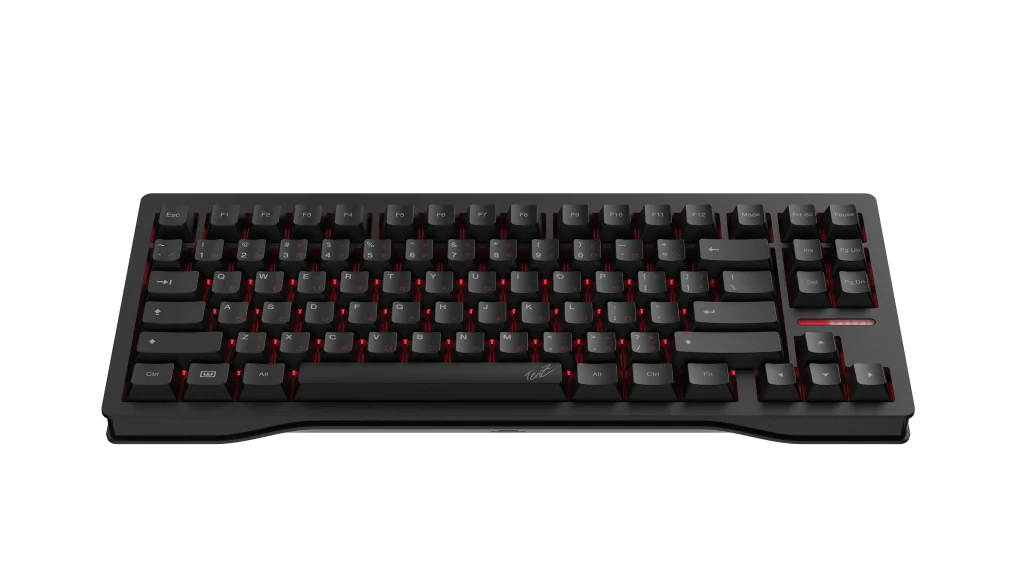 Wooting 80HE TenZ Takeover keyboard side view showing Hall-effect switches available in Kuwait