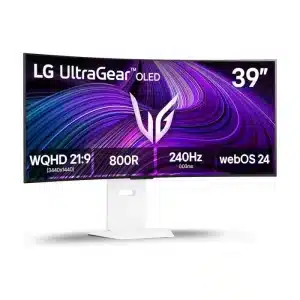 LG UltraGear 39GX90SA-W 39" OLED Gaming Monitor - WQHD 3440x1440 - 240Hz - 0.03ms - G-Sync & FreeSync - 800R Curved - webOS