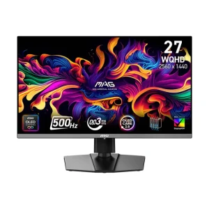 MSI MAG 272QP QD-OLED X50 Gaming Monitor - 27" QD-OLED - WQHD - 500Hz - 0.03ms - FreeSync Premium Pro - Black
