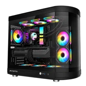 RX 9070 XT Gaming PC – Ryzen 7 9800X3D – Tortox Vidrio RGB Black