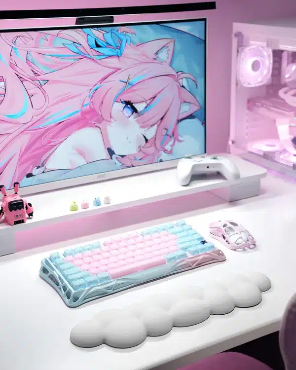 GravaStar Mercury K1 LITE 75% Wireless Mechanical Gaming Keyboard - Lumen Rose - AX Store Kuwait