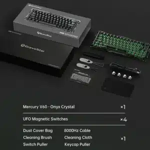 GravaStar Mercury V60 Onyx Crystal 60% Hall Effect Magnetic Gaming Keyboard