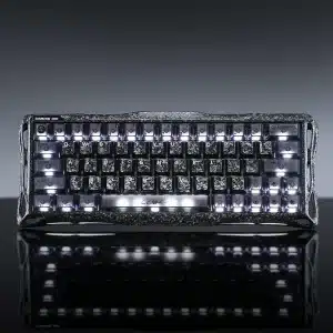 GravaStar Mercury V60 Pro Dual-Zone RGB Cyber Frost Black Keyboard