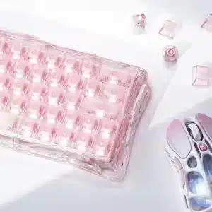 GravaStar Mercury V60 Crystal Rose Compact Gaming Keyboard Accessories