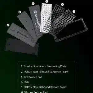 GravaStar Mercury V60 Onyx Crystal Transparent RGB Gaming Keyboard
