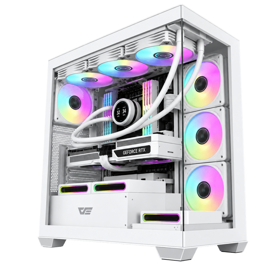 RTX 5070 Ti Gaming PC – Ryzen 7 9800X3D – DarkFlash DS900 White