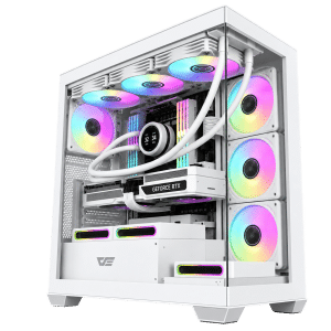 RTX 5070 Ti Gaming PC – Ryzen 7 9800X3D – DarkFlash DS900 White