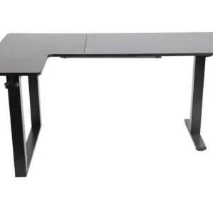 Gamertek Flexi Corner Black Gaming Desk with 160x100cm Carbon Fiber Surface at AX Store