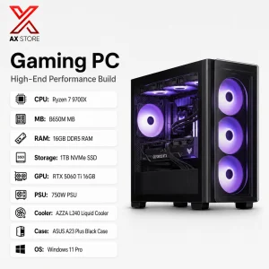 RTX 5060 Ti 16GB Gaming PC – Ryzen 7 9700X – A23 Plus – 16GB/1TB