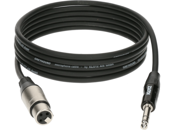 AX Store Klotz GRG1FP03.0 3 Meter Microphone Cable with XLR to Jack connection for audio and studio setups