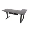 Gamertek Flexi Corner Gaming Desk – Black 160x100cm Carbon Fiber Surface - AX Store Kuwait