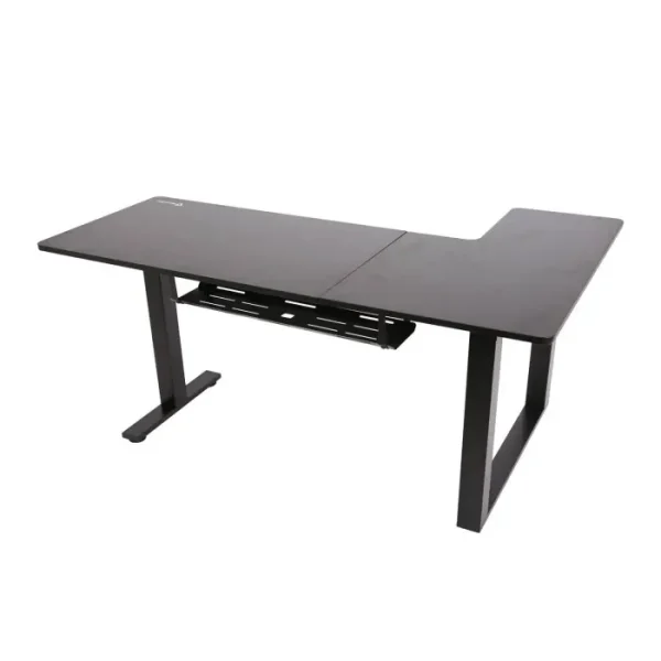 Gamertek Flexi Corner Gaming Desk – Black 160x100cm Carbon Fiber Surface - AX Store Kuwait