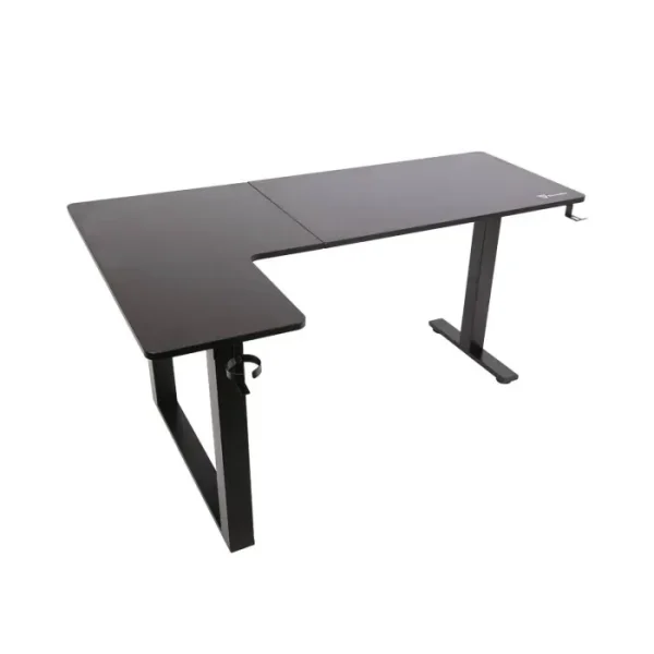 Gamertek Flexi Corner Gaming Desk – Black 160x100cm Carbon Fiber Surface - AX Store Kuwait