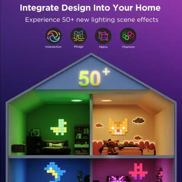 Govee Smart Mini Panel Lights H8069 – 10 Pack RGB Wall Panels - AX Store Kuwait