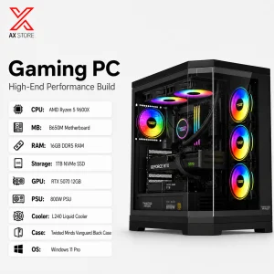 RTX 5070 Gaming PC – Ryzen 5 9600X – Twisted Minds Vanguard Black