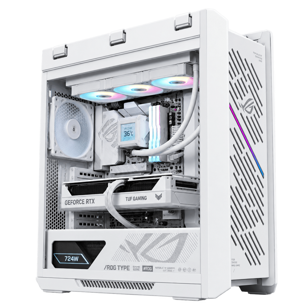 RTX 5070 Ti Gaming PC – Ryzen 7 9850X3D – ROG Strix Helios II White