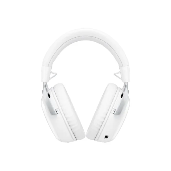 HyperX Cloud III S Wireless Bluetooth Gaming Headset with 53mm Angled Drivers, Up to 200 Hours Battery, White - AX Store
