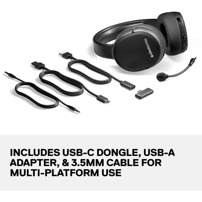 SteelSeries Arctis 1 Wireless USB-C Gaming Headset Black - AX Store Kuwait