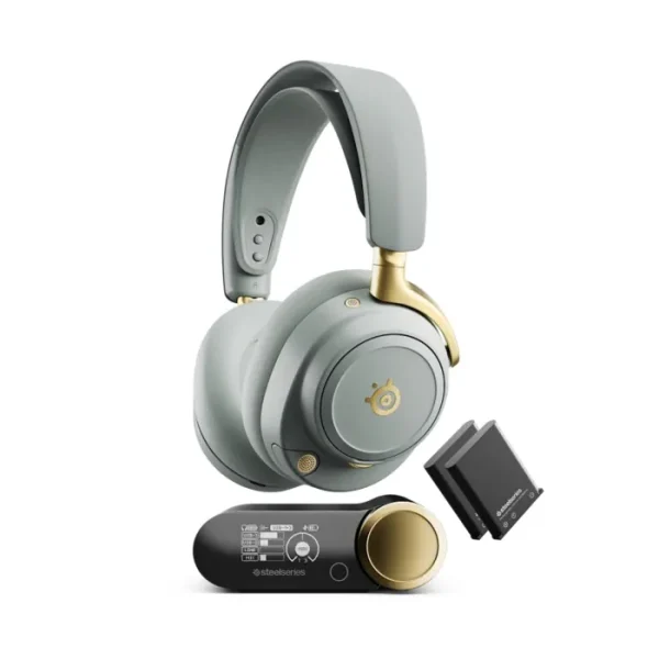 SteelSeries Arctis Nova Elite Hi-Res Wireless Gaming Headset For PC,PlayStation Switch Mobile,Xbox – Sage Gold - AX Store Kuwait - 5