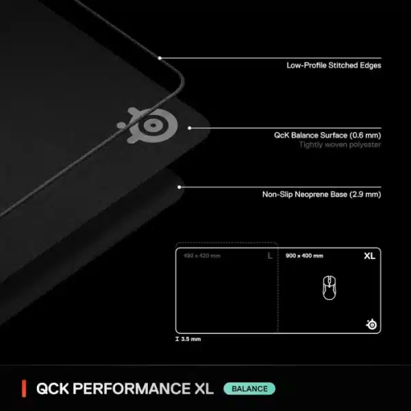 SteelSeries QcK Performance Balance XL Gaming Mouse Pad - AX Store Kuwait - 2