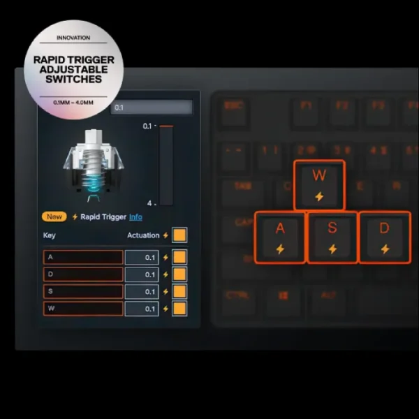 SteelSeries Apex Pro Mini Wired Gaming Keyboard – OmniPoint 3.0 - AX Store Kuwait - 7