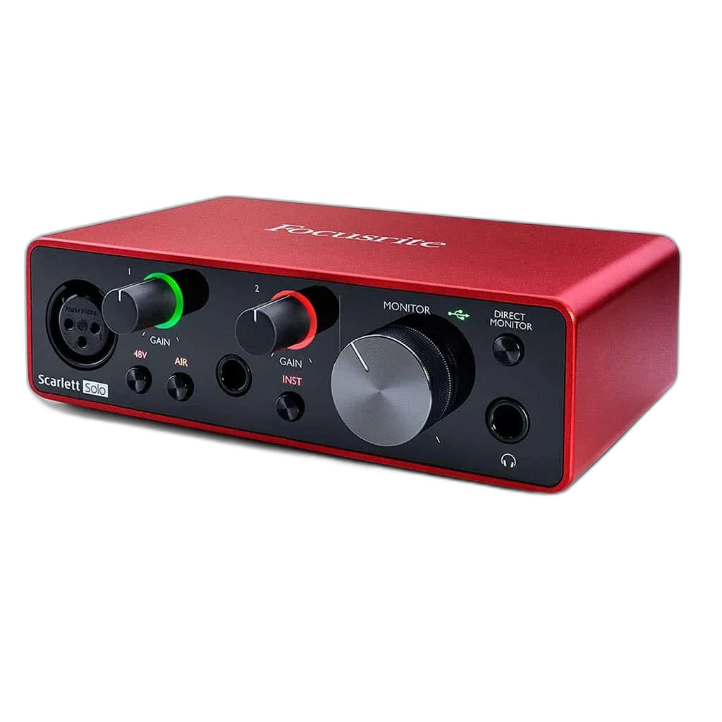 Focusrite Scarlett Solo 3rd Gen recording setup