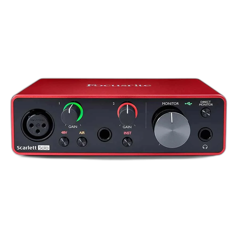 Focusrite Scarlett Solo 3rd Gen connections and controls