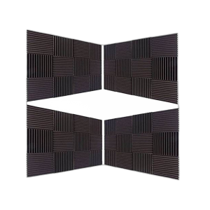 12 Pack Black Foam Wedge Studio Soundproofing Panels