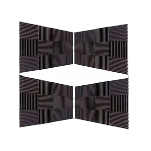 12 Pack Black Foam Wedge Studio Soundproofing Panels