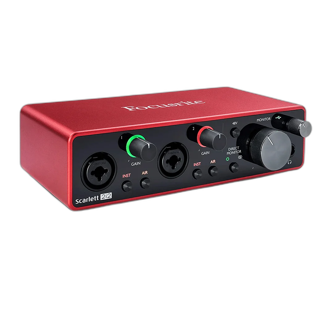Focusrite Scarlett 2i2 3rd Gen recording setup