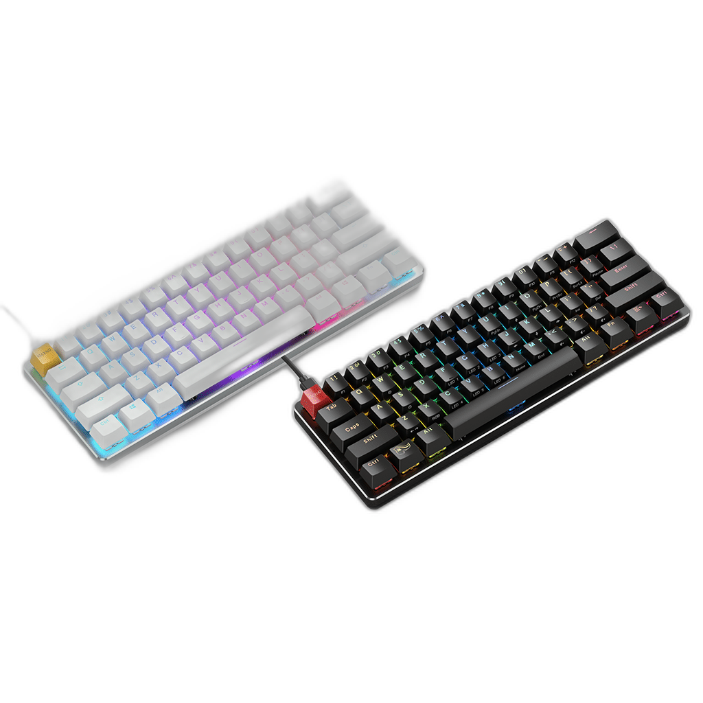 Glorious GMMK Compact Pre-Built Keyboard, Black/White