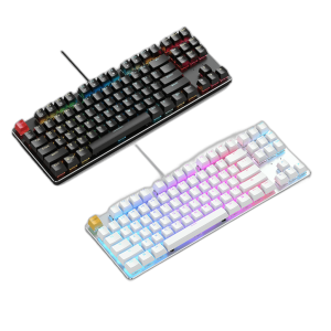 Glorious GMMK TKL Pre-Built Keyboard, Black/White