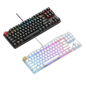 Glorious GMMK TKL Pre-Built Keyboard, Black/White