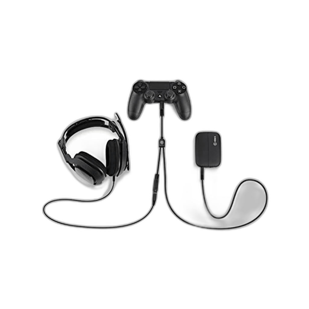 Elgato Chat Link Audio Capture controller and headset connection example