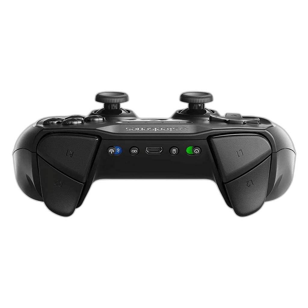 SteelSeries Stratus Duo rear switches and charging port