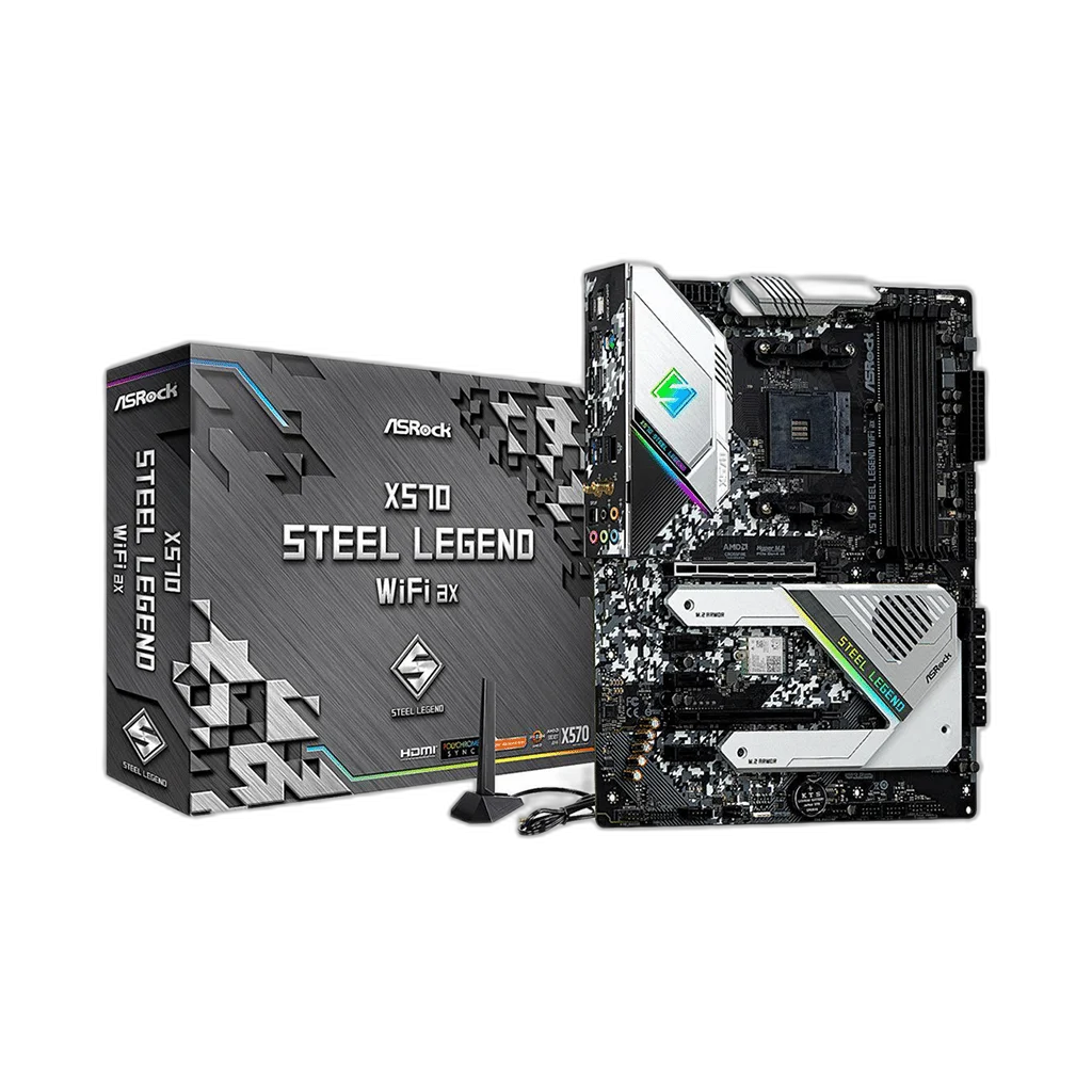 ASRock X570 Steel Legend WiFi AX Motherboard, ATX