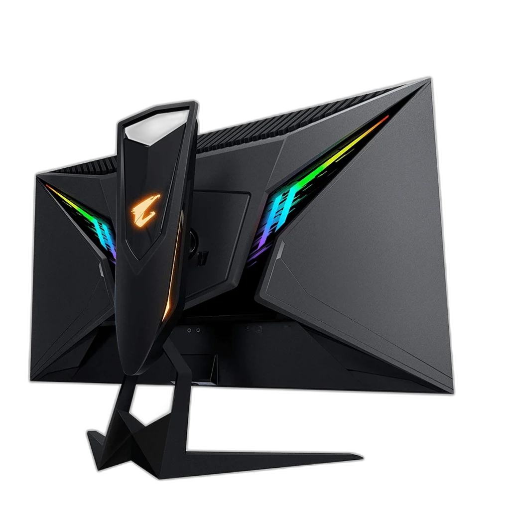 GIGABYTE AORUS FI27Q-X gaming monitor rear angle