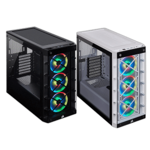 Corsair iCUE 465X RGB Mid-Tower Case - Black/White