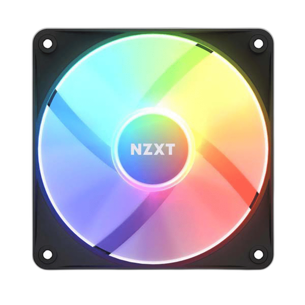 NZXT F120 RGB Core 120mm Case Fan, Black with RGB Lighting