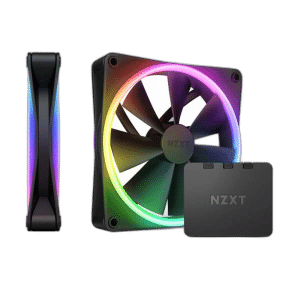NZXT F140 RGB DUO 140mm Twin Pack Case Fans, Black