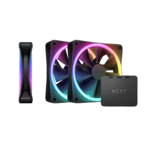 NZXT F120 RGB DUO 120mm Triple Pack Case Fans, Black