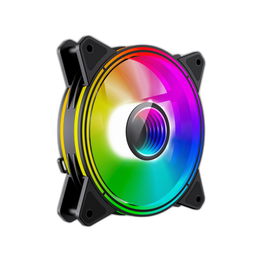 GameMax FN-12 Rainbow-Q-Infinity 120mm ARGB Fan, Black