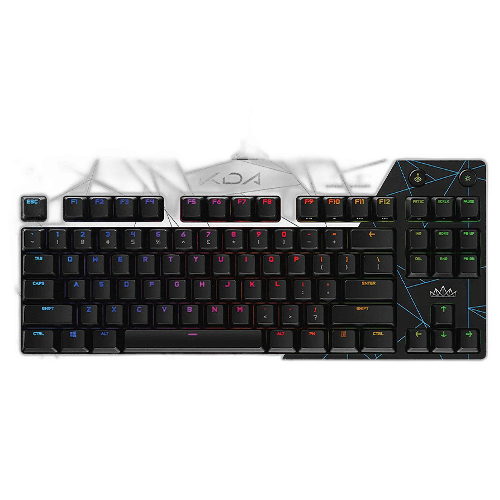 Logitech G PRO K/DA Tenkeyless Keyboard, Black/White