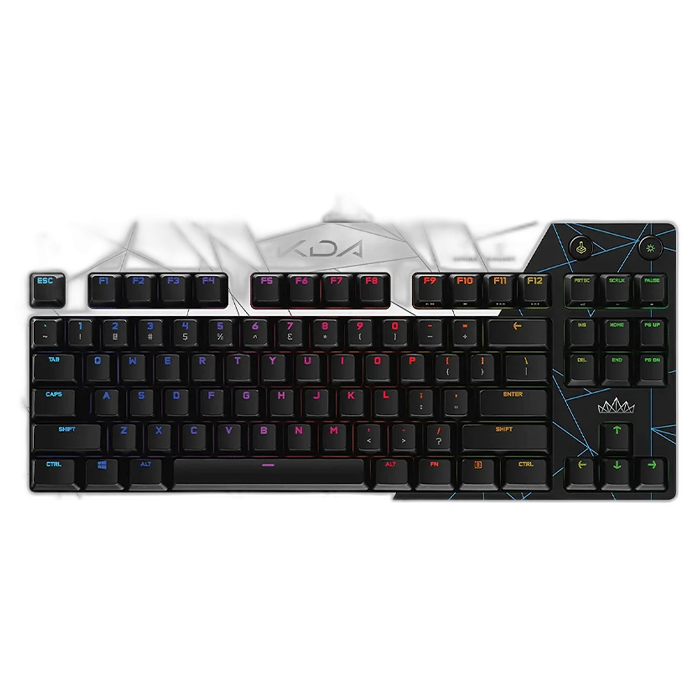 Logitech G PRO K/DA Tenkeyless Keyboard, Black/White