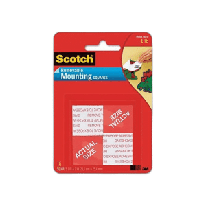 Scotch Precut Foam Mounting Squares, 1" Double-Sided