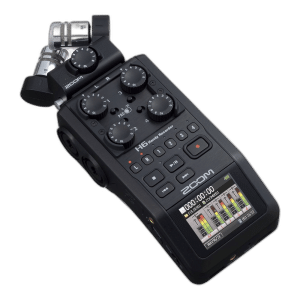 Zoom H6 All Black Portable Handy Recorder, 6-Input