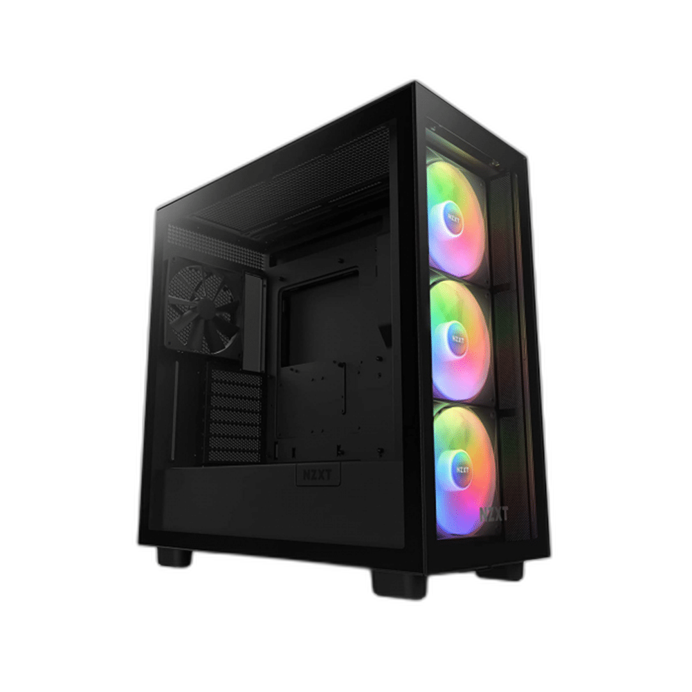 NZXT H7 Elite Premium ATX Mid Tower Case - Black with 7 RGB Fans